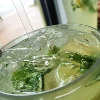 Habibi lemonade with fresh mint