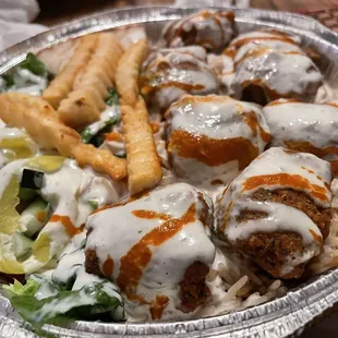 Falafel platter is fire