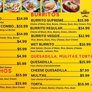 Habibi's Birria Menu #1