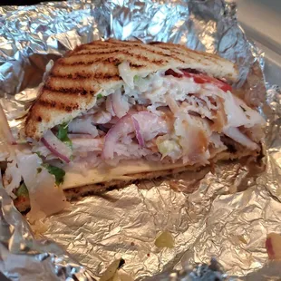 Grilled turkey sandwich