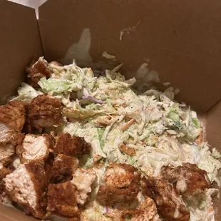 I asked for no coleslaw just ranch fries &amp; chicken. They put mostly coleslaw.