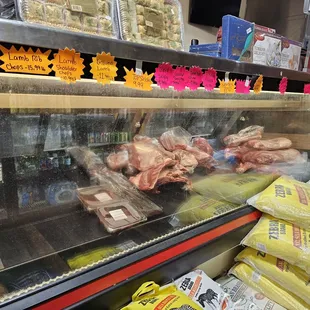 Buther&apos;s shop with fresh meat