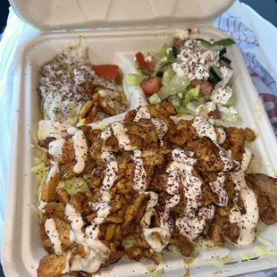 Chicken shawarma plate