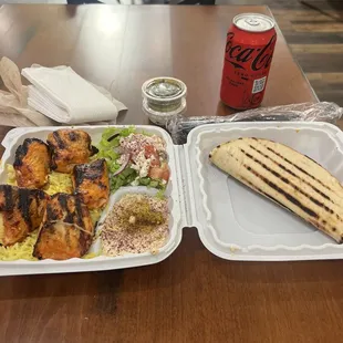 Chicken kabab plate