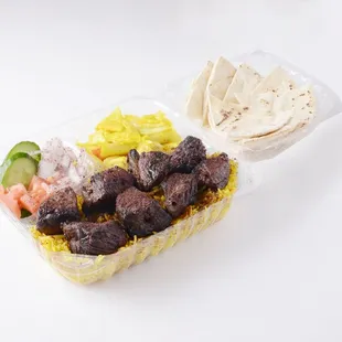 a meal in a plastic container