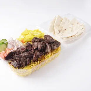 a meal in a plastic container