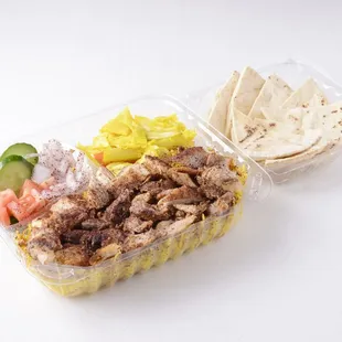 a meal in a plastic container