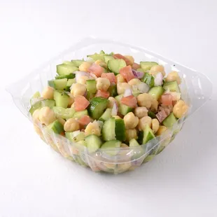 a salad in a plastic container