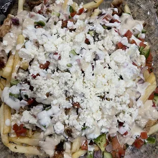 Chicken Shawarma Feta Fries