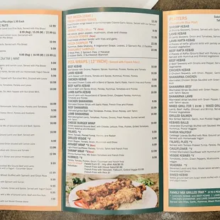 Menu back