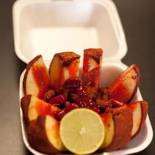 a container of food