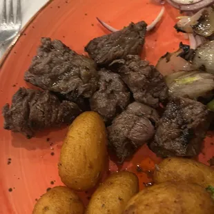 Beef Kabob with potatoe balls