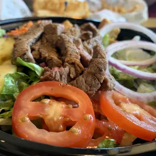 Garden Salad added Tri-Tip