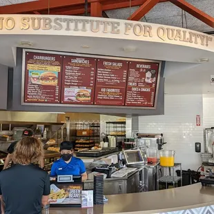 customers at the counter