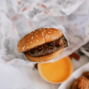 Charburger + bacon / $6.97 delivery