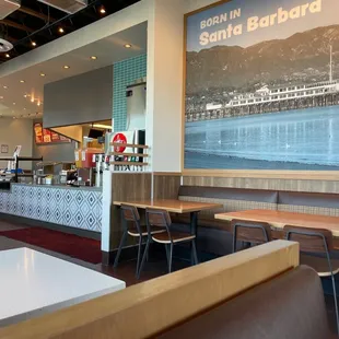 the interior of the restaurant
