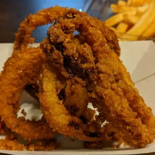 onion rings and fries