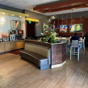 the interior of the restaurant