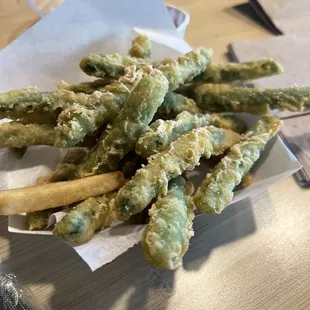 Tempura green beans- a must!