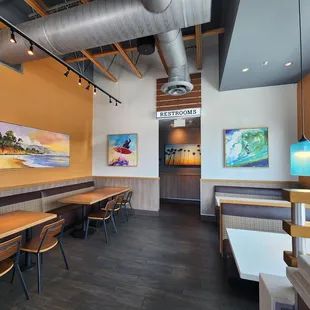 the interior of the restaurant