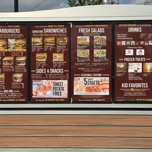 Drive thru menu