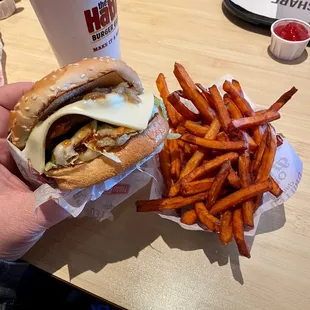 Teriyaki Char and Sweet Potato Fries