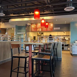 the interior of the restaurant