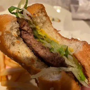 Ordered well done.  Still pink in the center.