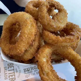 Very crispy onion rings