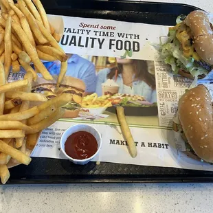 Charade cheese burger combo