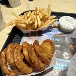 French Fries, Onion Rings, On Side Ranch