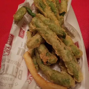 My green beans, with a complimentary fry!