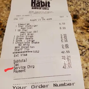 copy of receipt