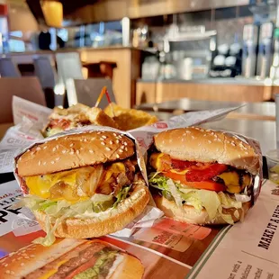 Double Charburger and Bbq Bacon Charburger