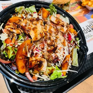 Chargrilled peach summer salad