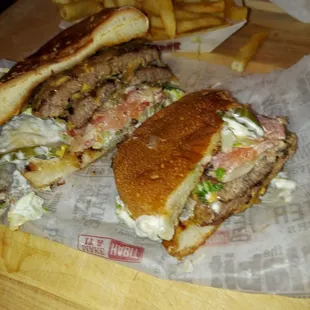 Double Habit burger with 3lbs of Mayonnaise.