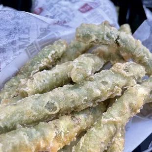 Lettuce Wrap Impossible Burger &amp; Tempura Green Beans to go!