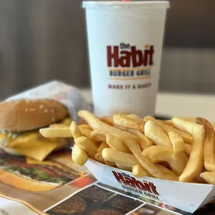 Charburger with Cheese combo