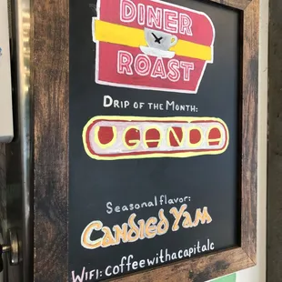 Specials menu board