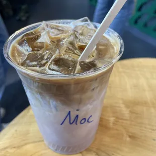 a cup of iced coffee