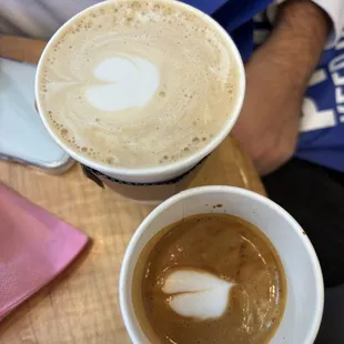 cafe au lait &amp; cortado