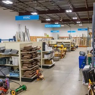 Back section of store is a treasure trove of building materials