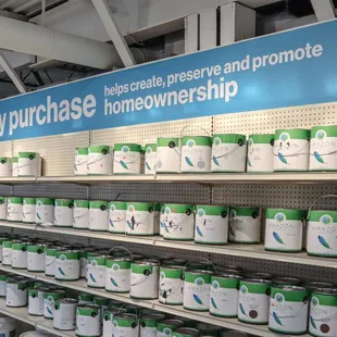 They sell a nice line of recycled paint that is about half what a big box store charges. Lots of contractors purchase paint here.