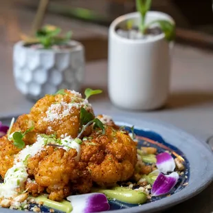 a plate of food on a table