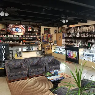 Stop on in and check out the vape bar and lounge for the Creatures of Habitz!!!