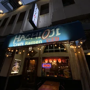 Outside of the restaurant