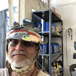 Yours Truly, ("Juanito") in the rest/recuperation area inside the helpful HACHITA FOOD MART!