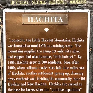 Good plaque about some history of the fine community of Hachita!