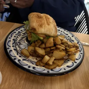 Torta with home potatoes