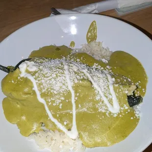 Chile Relleno with sweet corn tamal